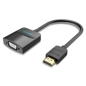 Conversor Vention 42161 HDMI Macho – VGA Hembra – Jack 3.5 Hembra/ 15cm/ Negro
