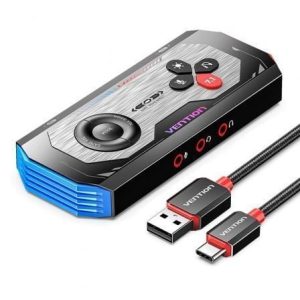 Tarjeta de Sonido Gaming con Amplificador Vention CVAB0/ USB Tipo-C Macho – 3xJack 3.5 Hembra