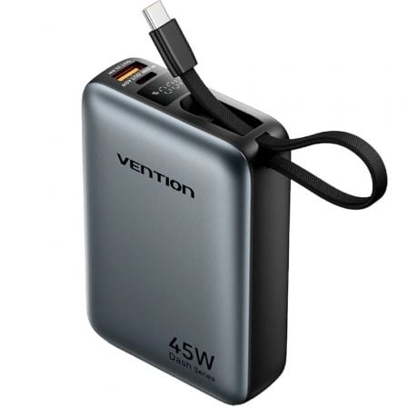 Powerbank 20000mAh Vention FHGH0/ 45W/ Gris/ Incluye Cable USB Tipo-C - Imagen 5
