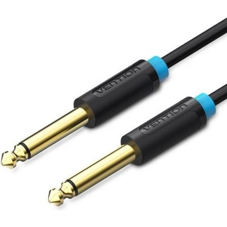 Cable Mono Vention BAABI/ Jack 6.5 Macho - Jack 6.5 Macho/ 3m/ Negro - Imagen 3