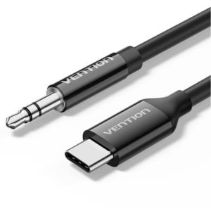 Cable Conversor Audio Vention BIFBG/ USB Tipo-C Macho – Jack 3.5 Macho/ 1.5m/ Gris