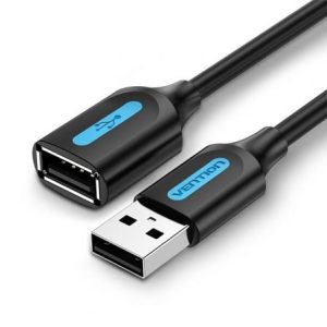 Cable Alargador USB 2.0 Vention CBIBH/ USB Macho – USB Hembra/ 480Mbps/ 2m/ Negro