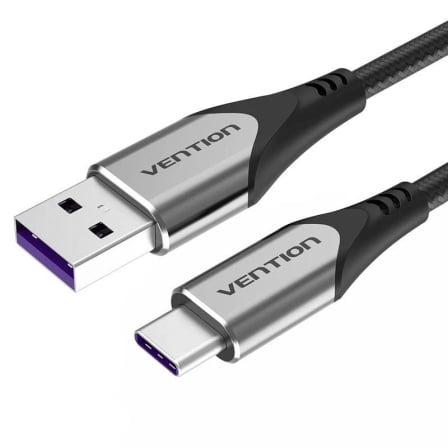 Cable USB 2.0 Tipo-C Vention COFHG/ USB Tipo-C Macho - USB Macho/ Hasta 100W/ 480Mbps/ 1.5m/ Gris - Imagen 5