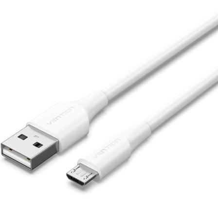 Cable USB 2.0 Vention CTIWF/ USB Macho - MicroUSB Macho/ Hasta 60W/ 480Mbps/ 1m/ Blanco - Imagen 4