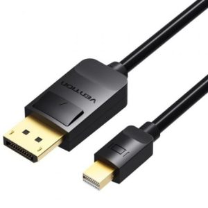 Cable Mini DisplayPort 1.4 4K Vention HAABH/ Mini DisplayPort Macho – DisplayPort Macho/ 2m/ Negro