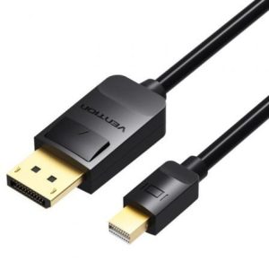 Cable DisplayPort Vention HAABI/ Mini DisplayPort Macho – DisplayPort Macho/ 3m/ Negro