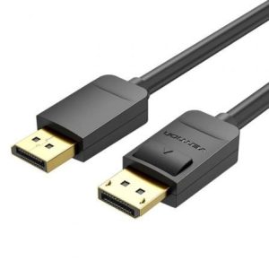 Cable Displayport 1.2 4K Vention HACBJ/ Displayport Macho – Displayport Macho/ 5m/ Negro