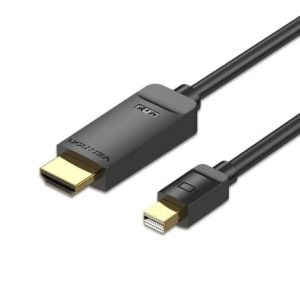 Cable Conversor Vention HAHBH/ Mini Displayport Macho – HDMI Macho/ 2m/ Negro