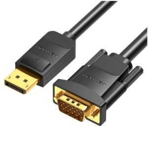 Cable Conversor Vention HBLBH/ DisplayPort Macho – VGA Macho/ 2m/ Negro
