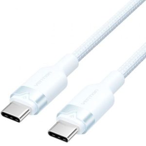 Cable USB 2.0 Tipo-C 3A Vention TRDSH/ USB Tipo-C Macho – USB Tipo-C Macho/ Hasta 60W/ 480Mbps/ 2m/ Azul