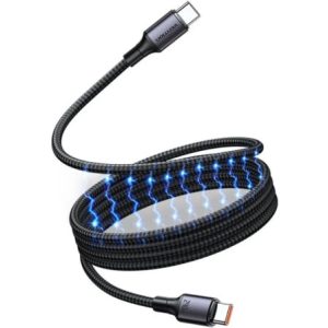 Cable Magnético USB 2.0 Tipo-C 5A Vention TSABF/ USB Tipo-C Macho – USB Tipo-C Macho/ Hasta 240W/ 480Mbps/ 1m/ Negro
