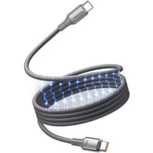 Cable Magnético USB 2.0 Tipo-C 5A Vention TSAJF/ USB Tipo-C Macho – USB Tipo-C Macho/ Hasta 240W/ 480Mbps/ 1m/ Titanio