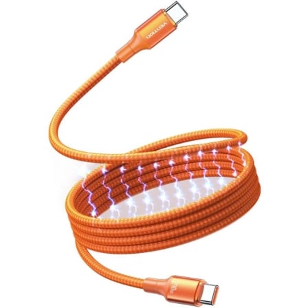 Cable Magnético USB 2.0 Tipo-C 5A Vention TSAOF/ USB Tipo-C Macho - USB Tipo-C Macho/ Hasta 240W/ 480Mbps/ 1m/ Naranja - Imagen 2