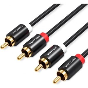 Cable Estéreo Vention VAB-R06-B300/ 2x RCA Macho – 2x RCA Macho/ 3m/ Negro