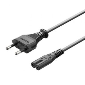 Cable Alimentación Forma 8 Vention ZCLBAC/ CEE7/16 Macho – C7 Hembra/ 1.8m
