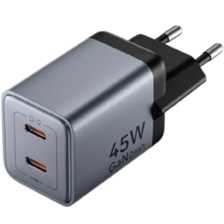 Cargador de Pared GaN Vention TZ-FCDH0-EU/ 2xUSB Tipo-C + Cable USB Tipo-C/ 45W - Imagen 5