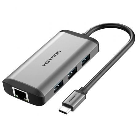 Docking USB Tipo-C Vention CNCHB/ 1xHDMI 4K/ 3xUSB/ 1xUSB Tipo-C PD/ 1xRJ45/ Gris - Imagen 5