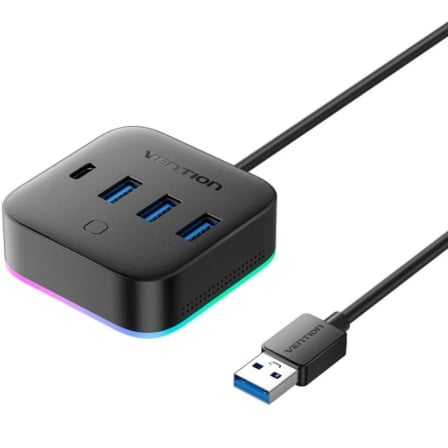 Hub USB 3.0 Vention CHZBD/ 3xUSB/ 1xUSB Tipo-C/ 1xUSB Tipo-C PD - Imagen 3