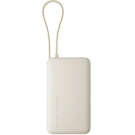 Powerbank 10000mAh Xiaomi 67W Power Bank Integrated Cable/ 67W/ Beige/ Incluye Cable USB Tipo-C - Imagen 5