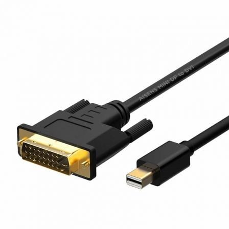 Cable Conversor Mini DisplayPort Aisens A125-0363/ Mini DisplayPort Macho - DVI Macho/ 2m/ Negro - Imagen 3