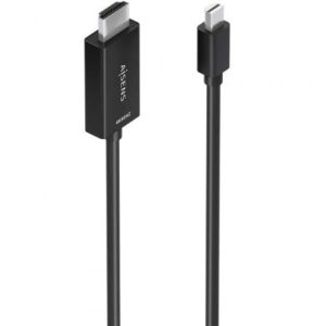 Cable Conversor Aisens A125-0889/ Mini DisplayPort Macho – HDMI 4K Macho/ 3m/ Negro