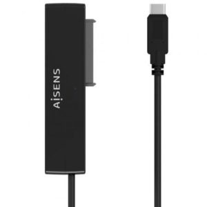 Adaptador para Discos Duros 2.5″/3.5″ Aisens ASE-35C02B/ USB Tipo-C – SATA/ con Alimentador