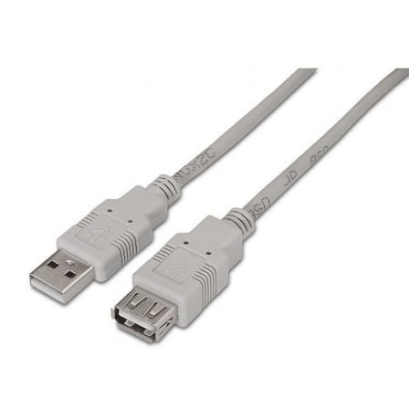 Cable Alargador USB 2.0 Aisens A101-0013/ USB Macho - USB Hembra/ Hasta 2.5W/ 60Mbps/ 1.8m/ Beige - Imagen 5