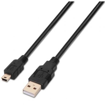 Cable USB 2.0 Aisens A101-0026/ USB Macho - MiniUSB Macho/ Hasta 2.5W/ 60Mbps/ 3m/ Negro - Imagen 7