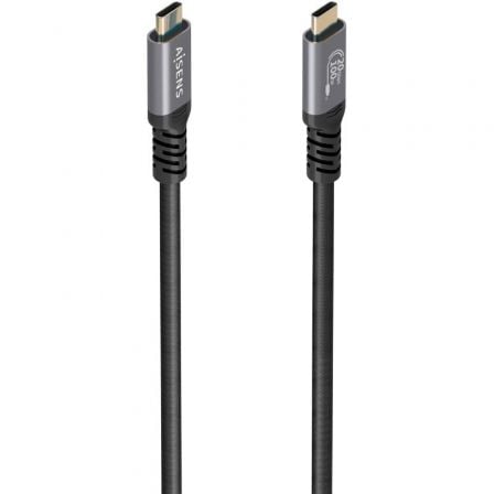 Cable USB 3.2 Tipo-C Aisens A107-0988/ USB Tipo-C Macho - USB Tipo-C Macho/ Hasta 100W/ 20Gbps/ 3m/ Negro - Imagen 6
