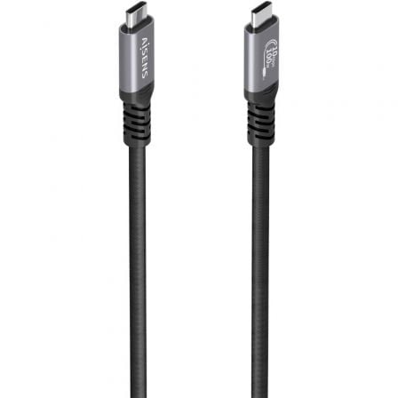 Cable USB 3.2 Tipo-C Aisens A107-0989/ USB Tipo-C Macho - USB Tipo-C Macho/ Hasta 100W/ 10Gbps/ 4m/ Negro - Imagen 8