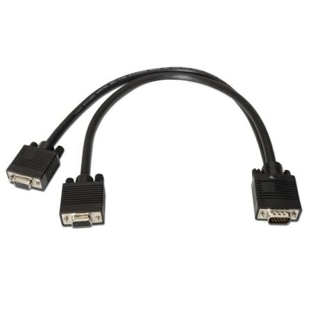 Cable Duplicador SVGA Aisens A113-0081/ VGA Macho - 2x VGA Hembra/ Hasta 3W/ 10Mbps/ 45cm/ Negro - Imagen 8