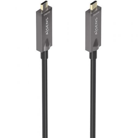 Cable USB 3.1 Tipo-C Aisens AOC A157-0883/ USB Tipo-C Macho - USB Tipo-C Macho/ Hasta 60W/ 10Gbps/ 15m/ Negro - Imagen 8