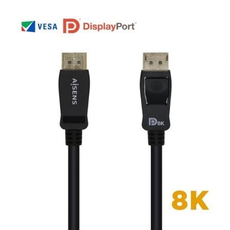 Cable DisplayPort 1.4 8K Aisens A149-0433/ DisplayPort Macho - DisplayPort Macho/ 3m/ Certificado/ Negro - Imagen 6