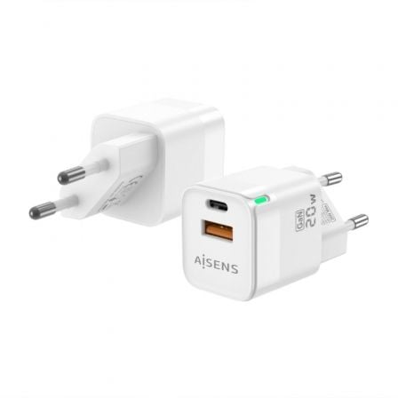 Cargador de Pared GaN Aisens ASCH-20W2P002-W/ 1xUSB Tipo-C/ 1xUSB/ 20W - Imagen 9