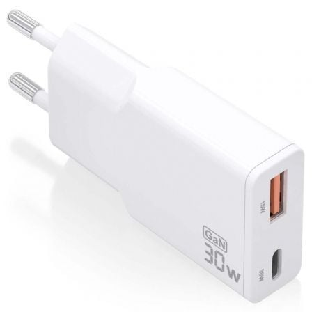 Cargador de Pared GaN Aisens ASCH-30W2P046-W/ 1xUSB Tipo-C/ 1xUSB/ 30W/ Blanco - Imagen 9