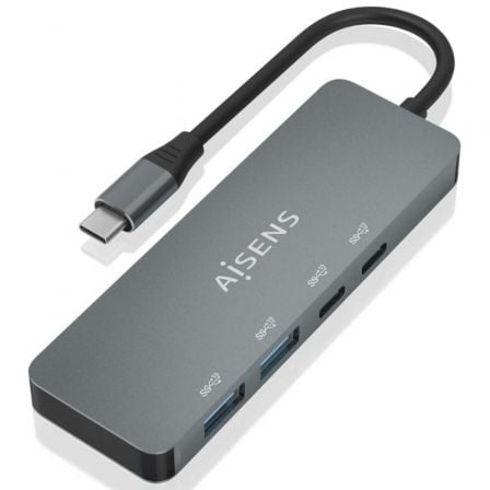 Hub USB Tipo-C Aisens A109-0694/ 2xUSB/ 2xUSB Tipo-C/ Gris - Imagen 8