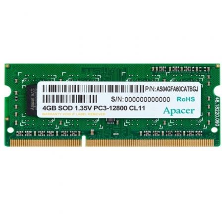 Memoria RAM Apacer DV.04G2K.KAM 4GB/ DDR3L/ 1600MHz/ 1.35V/ SODIMM - Imagen 3