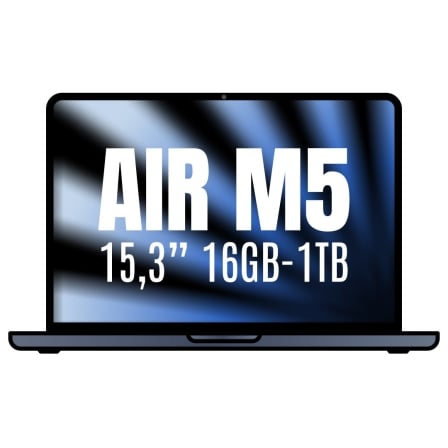 Apple Macbook Air 15,3"/ M5 10-Core CPU/ 16GB/ 1TB SSD/ 10-Core GPU/ Medianoche - Imagen 3