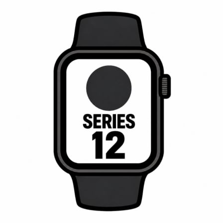 Apple Watch Series 12/ GPS/ 46mm/ Negro/ Correa Deportiva Negra (M/L) - Imagen 3