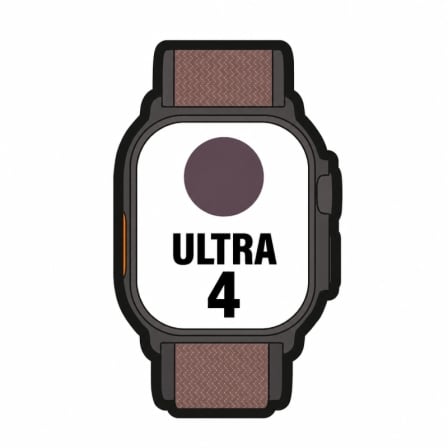 Apple Watch Ultra 4/ GPS/ 49mm/ Caja de Titanio Negro/ Correa Loop Alpine Burdeos L - Imagen 2
