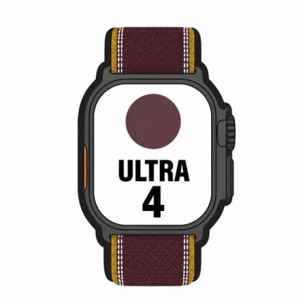 Apple Watch Ultra 4/ GPS/ 49mm/ Caja de Titanio Negro/ Correa Loop Trail Burdeos M/L - Imagen 3
