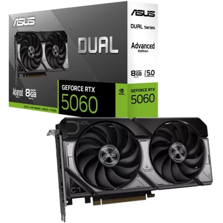 Tarjeta Gráfica Asus Dual GeForce RTX 5060 OC Edition Advanced/ 8GB GDDR7 - Imagen 2