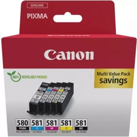 Cartucho de Tinta Original Canon PGI-580 PB + CLI-581Multipack/ Cian/ Magenta/ Amarillo/ Negro - Imagen 4