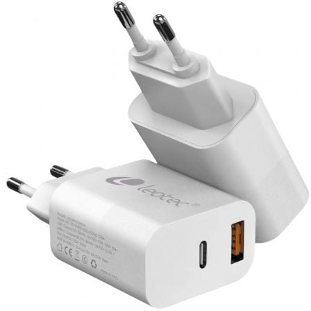 Cargador de Pared Leotec LECSPH20W2W2/ 1xUSB Tipo-C/ 1xUSB/ 20W - Imagen 7