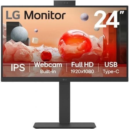 Monitor Profesional LG 24BA850-B 23.8"/ Full HD/ Webcam/ Multimedia/ Negro - Imagen 9