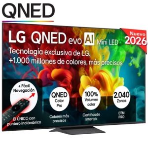 Televisor LG QNED evo AI QNED8EB Mini LED 65QNED83B6A 65″/ Ultra HD 4K/ Smart TV/ WiFi