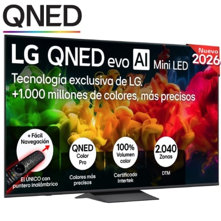 Televisor LG QNED evo AI QNED8EB Mini LED 75QNED8EB3A 75"/ Ultra HD 4K/ Smart TV/ WiFi - Imagen 2