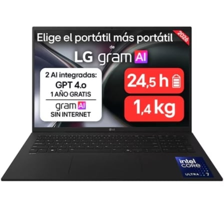 Portátil LG Gram 17ZD90TL-G.AX85BN Intel Core Ultra 7-258V/ 32GB/ 512GB SSD/ 17"/ Sin Sistema Operativo - Imagen 7