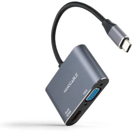 Conversor Nanocable 10.16.4303/ USB Tipo-C Macho/ HDMI Hembra - VGA Hembra/ 15cm/ Gris - Imagen 8