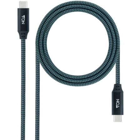 Cable USB 3.2 Nanocable 10.01.4300-COMB/ USB Tipo-C Macho - USB Tipo-C Macho/ Hasta 100W/ 20Gbps/ 50cm/ Gris y Negro - Imagen 7